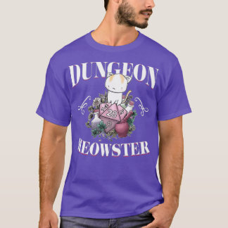 T-shirt Dungeon Meowster Funny DnD Gamer Amoureux des chat