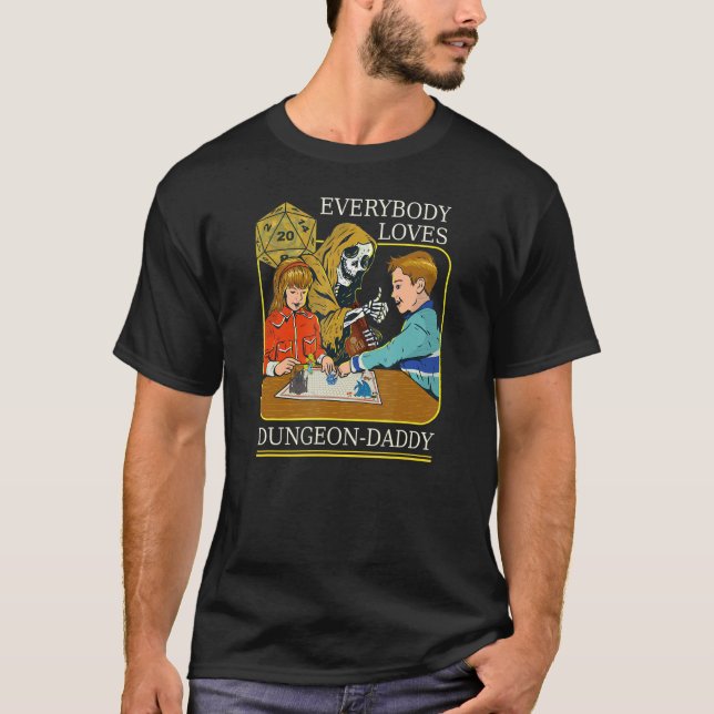 T-shirt Dungeon Père Rpg Rôle Jeu Jeu Jeu Jeu Jeu Dice D2 (Devant)