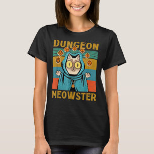 T-shirt Dungeon Warriors Meowster RPG Tabletop Gaming DM R