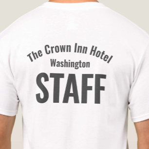 T-Shirt d'uniforme du personnel de l'hôtel