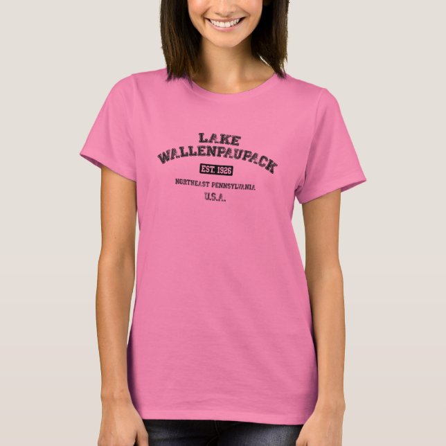 T-shirt d'université de Wallenpaupack de lac (Devant)