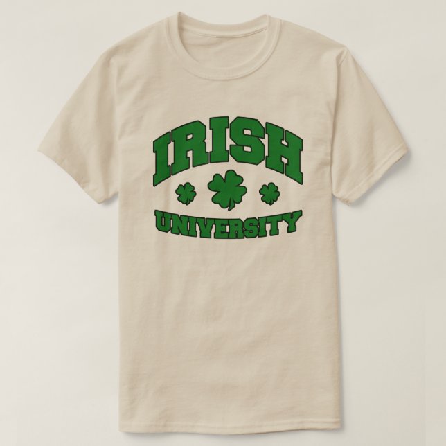 T-shirt d'Univertity d'Irlandais (Design devant)