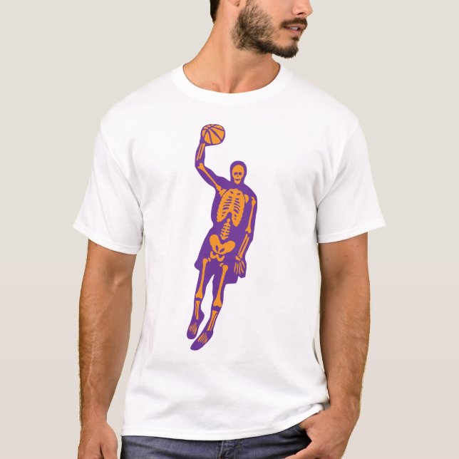 T-shirt dunk basketball player squelette skeleton skull1 (Devant)
