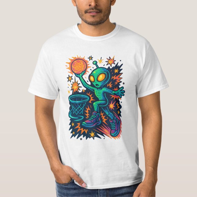 T-shirt Dunk galactique : extraterrestre en baskets ! (Devant)