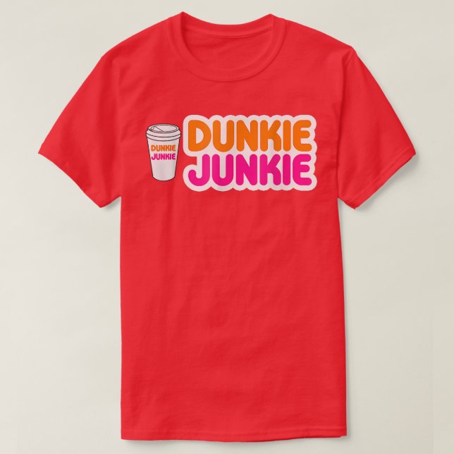 T-shirt Dunkie Junkie Coffee Love Funny Coffee Saying 2022 (Design devant)