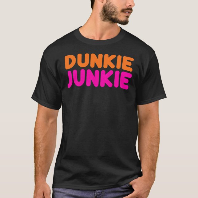T-shirt Dunkie junkie drôle doughnut donut dunkin café l (Devant)