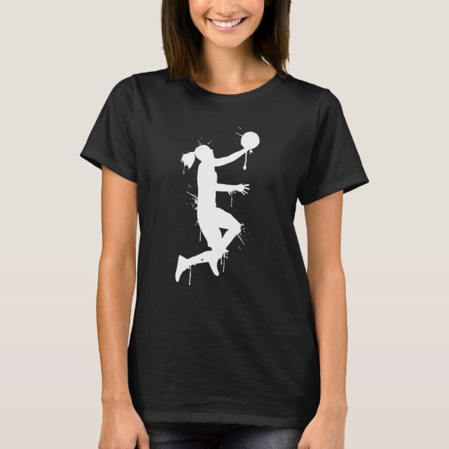 T-shirt dunking basketball player team basketball player (Devant)