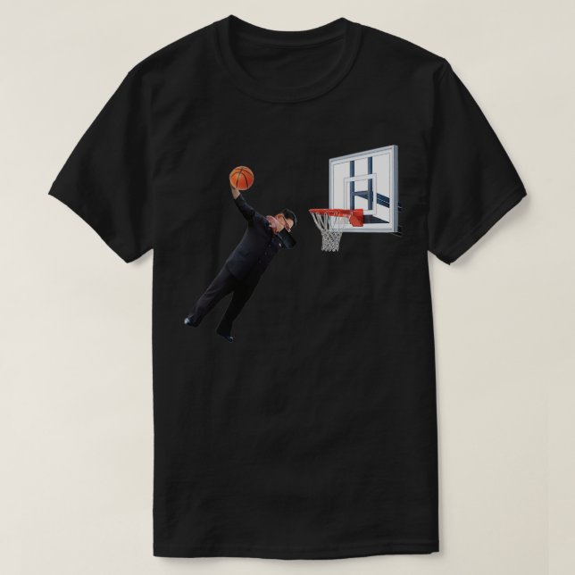 T-shirt Dunking Dabbing Kim Jong Un Basketball Corée du No (Design devant)