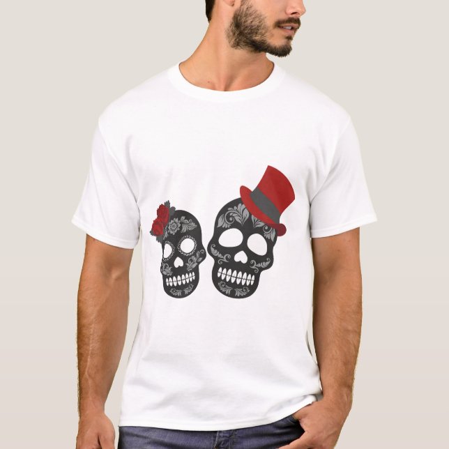 T-shirt Duo crâne noir Thunder_Cove (Devant)