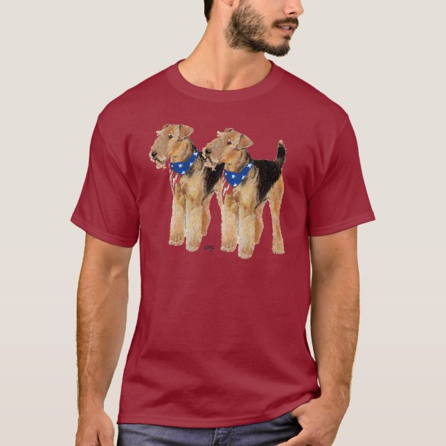 T-shirt Duo de drapeaux patriotiques (Devant)