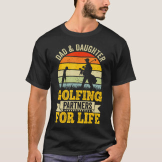 T-shirt Duo de golf père-fille partenaires pour la vie