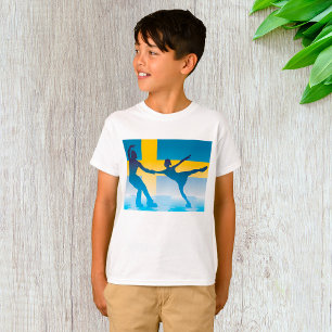 T-shirt Duo Suédois de Patinage sur glace Silhouette