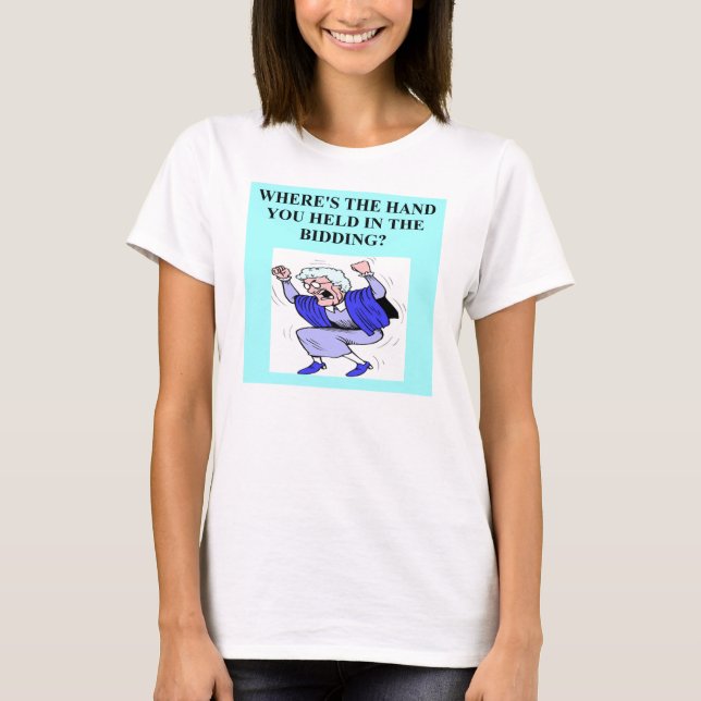 T-shirt duplicate bridge player game design (Devant)