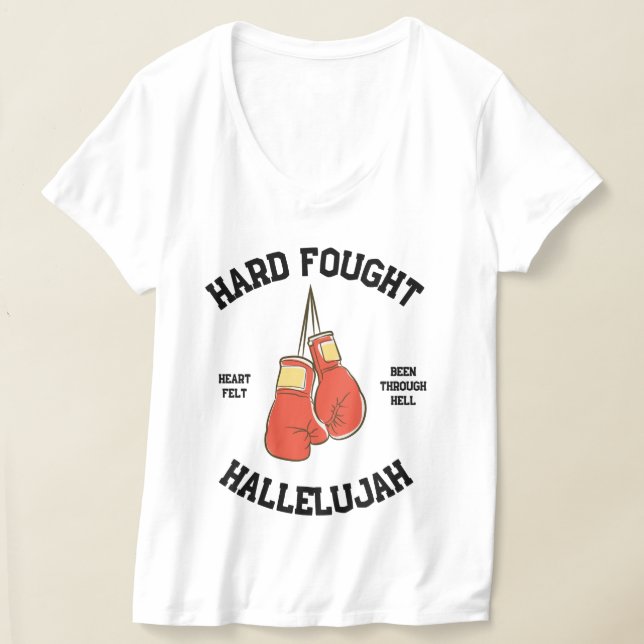 T-shirt Dur combat Hallelujah (Poser)