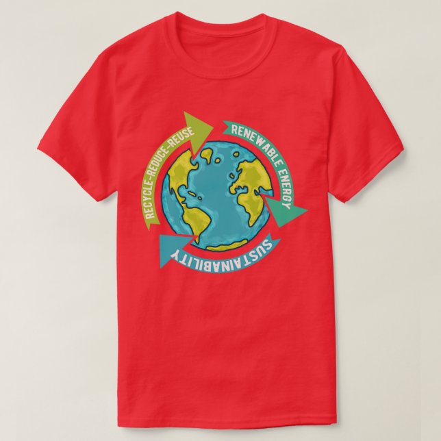 T-shirt Durabilité de la Terre (Design devant)