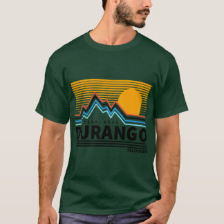 T-shirt Durango Colorado Vintage Retro Aventure Snowboard