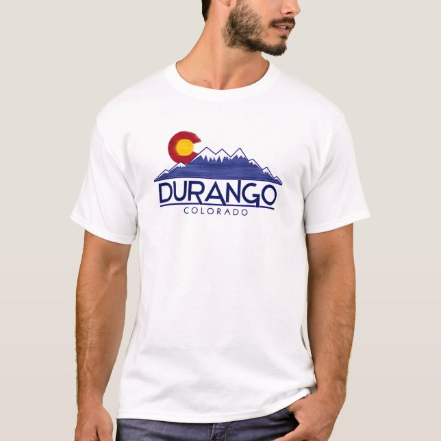 T-shirt Durango Colorado wood mountains shirt (Devant)