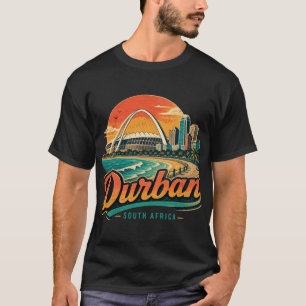 T-shirt Durban vintage Afrique du Sud Art de voyage Monume