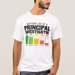 T-shirt Durée De La Batterie D'Un Chercheur Principal