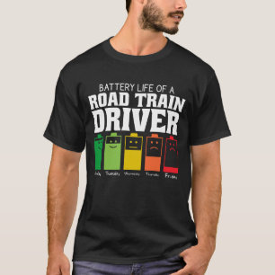T-shirt Durée De Vie Batterie D'Un Conducteur De Train Rou