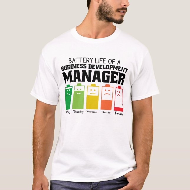 T-shirt Durée De Vie Batterie D'Un Gestionnaire De Dévelop (Devant)