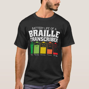 T-shirt Durée De Vie Batterie D'Un Transcripteur En Braill