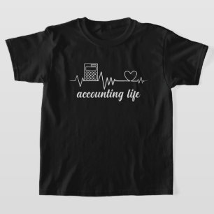 T-shirt Durée de vie comptable - battement de coeur d'un v