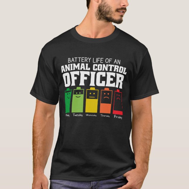 T-shirt Durée De Vie De Batterie D'Un Agent De Contrôle De (Devant)