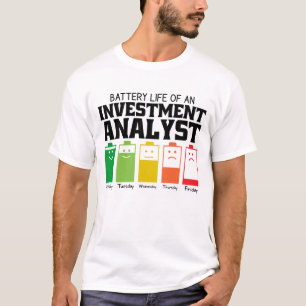 T-shirt Durée de vie de la batterie d'un analyste financie