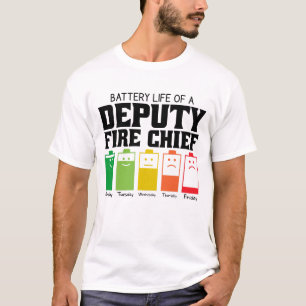 T-shirt Durée De Vie De La Batterie D'Un Chef D'Incendie A