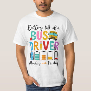 T-shirt Durée de vie de la batterie d'un conducteur de bus