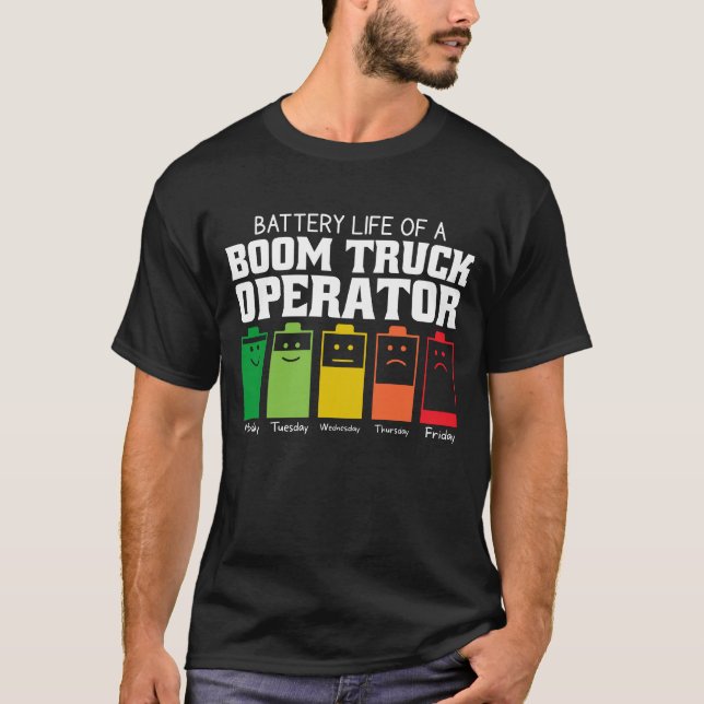 T-shirt Durée De Vie De La Batterie D'Un Exploitant De Cam (Devant)