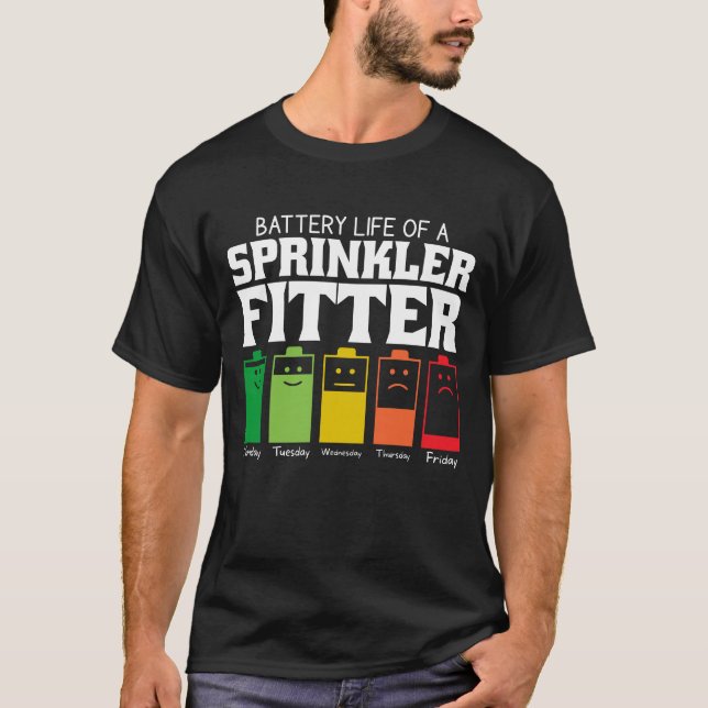 T-shirt Durée De Vie De La Batterie D'Un Fitter Sprinteur (Devant)
