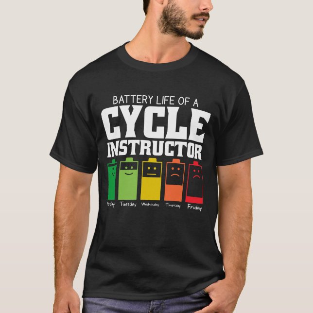 T-shirt Durée De Vie De La Batterie D'Un Instructeur De Cy (Devant)