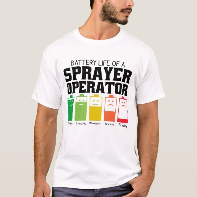 T-shirt Durée De Vie De La Batterie D'Un Opérateur De Pulv (Devant)