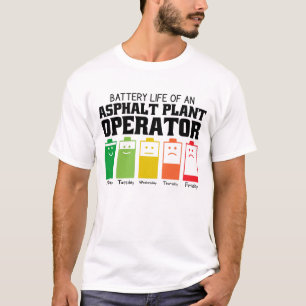 T-shirt Durée De Vie De La Batterie D'Un Opérateur Plante
