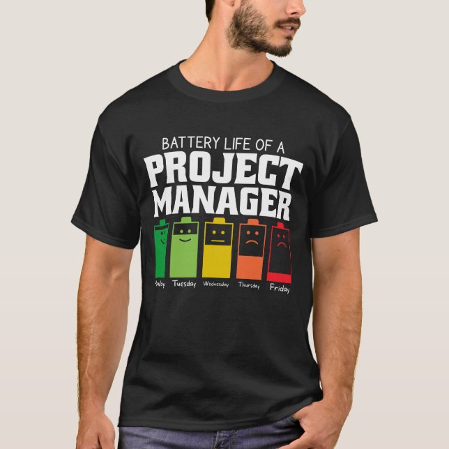 T-shirt Durée De Vie De La Batterie D'Un Responsable De Pr (Devant)