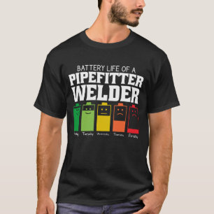 T-shirt Durée De Vie De La Batterie D'Un Soudeur De Pipefi
