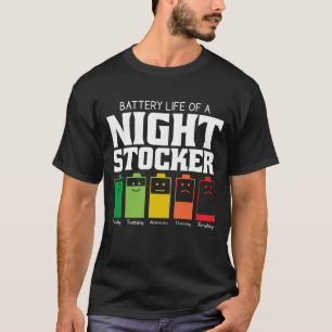 T-shirt Durée De Vie De La Batterie D'Un Stocker De Nuit