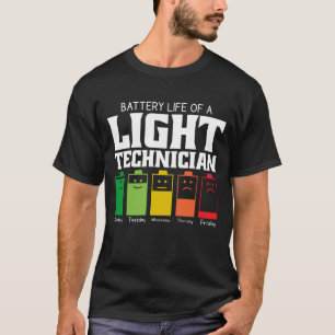 T-shirt Durée De Vie De La Batterie D'Un Technicien Léger