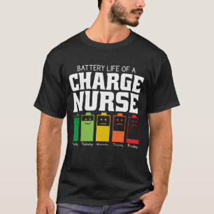 T-shirt Durée De Vie De La Batterie D'Une Infirmière Charg