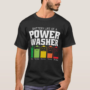 T-shirt Durée De Vie De La Batterie D'Une Lave-Puissance