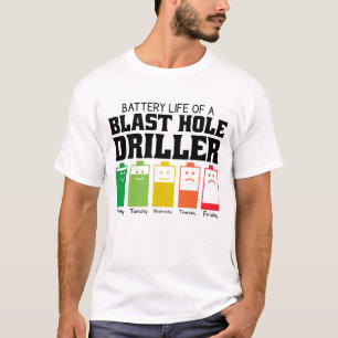 T-shirt Durée de vie de la batterie d'une perceuse de trou