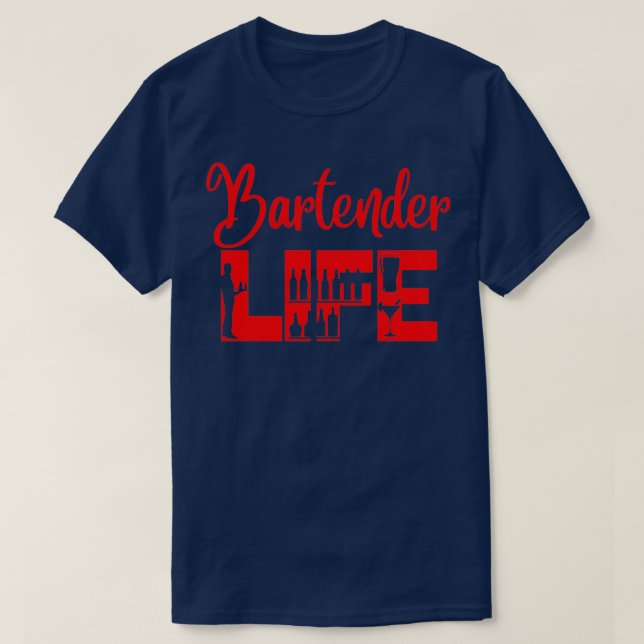 T-shirt Durée du barman 1 (Design devant)