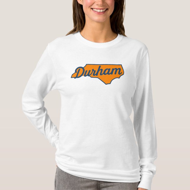 T-shirt Durham Caroline du Nord Conception de script - For (Devant)