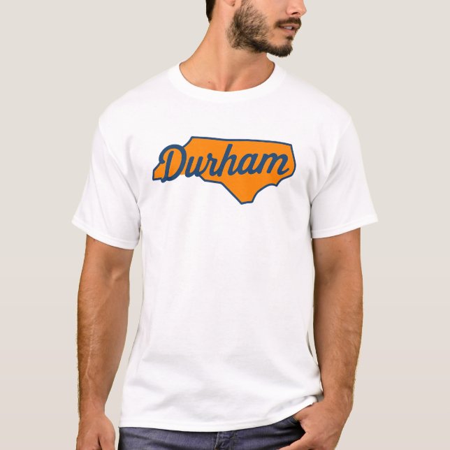 T-shirt Durham Caroline du Nord Conception de script - For (Devant)