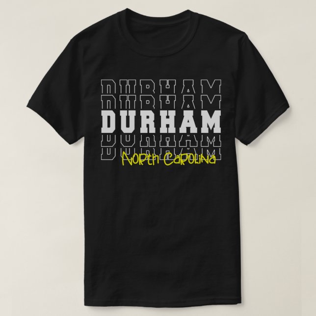 T-shirt Durham City Caroline du Nord Durham NC (Design devant)