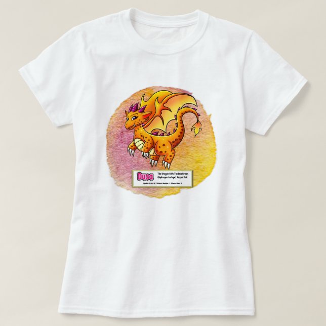 T-shirt Dusa, le dragon élémentaire Deuterium (Design devant)