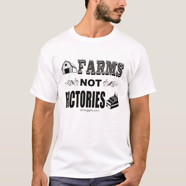 T-shirt d'usines de fermes pas (Devant)