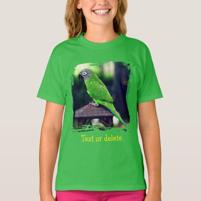 T-shirt Dusky Headed Conure Parrot Personalized (Devant)